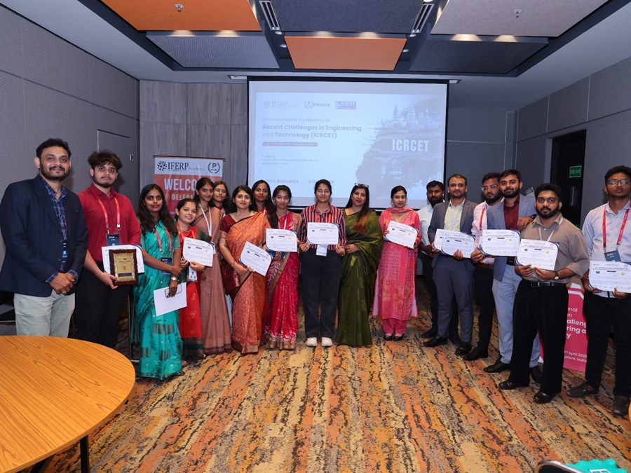 Certificates presented to the presenting authors