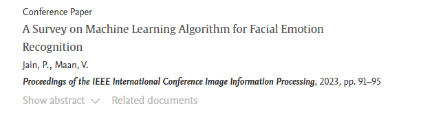 Scopus record of a paper published from a past IFERP conference